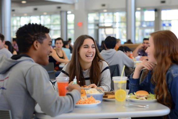 etudiants dejeuner